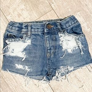 Custom distressed shorts